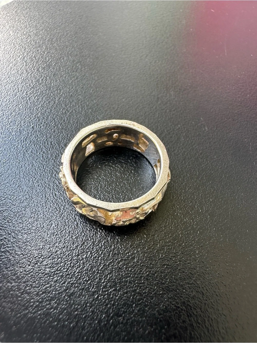 Vintage 925 STERLING SILVER Size 6 Floral Band Ring